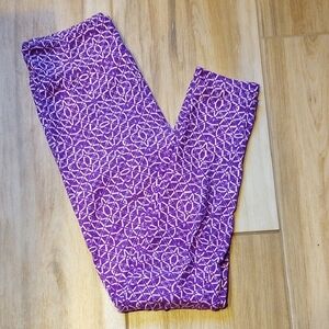 LuLaRoe Purple Geometric Super Comfortable Leggings OS